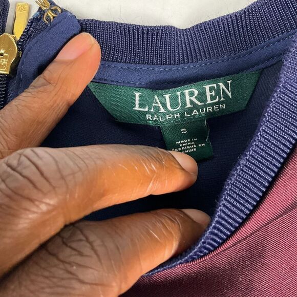 Lauren Ralph Lauren Pencil Dress Equestrian Print 3/4 Sleeve Zip Pullover Small - Picture 4 of 10